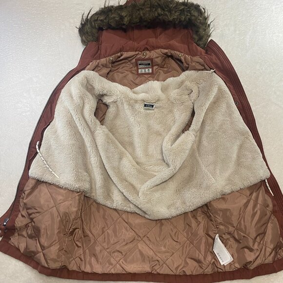 Abercrombie & Fitch 3 in 1 Parka Jacket Women S Ultra Faux Fur Hood Black - Picture 7 of 13